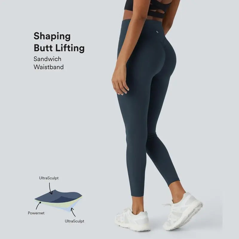 Halara Ultrasculpt High Waisted Scrunch Butt Lifting Tummy Control Pocket Shaping Training Leggings