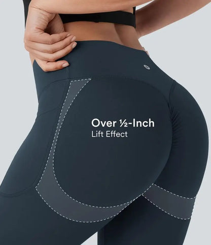 Halara Ultrasculpt High Waisted Scrunch Butt Lifting Tummy Control Pocket Shaping Training Leggings