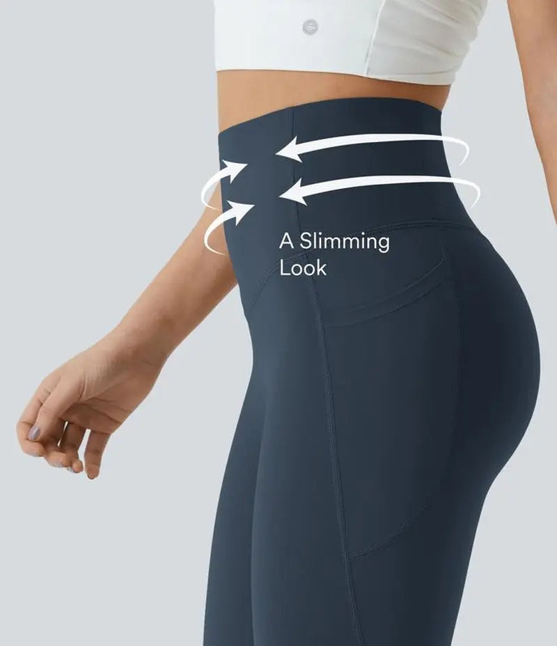Halara Ultrasculpt High Waisted Scrunch Butt Lifting Tummy Control Pocket Shaping Training Leggings
