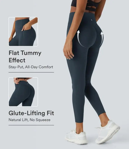 Halara Ultrasculpt High Waisted Scrunch Butt Lifting Tummy Control Pocket Shaping Training Leggings