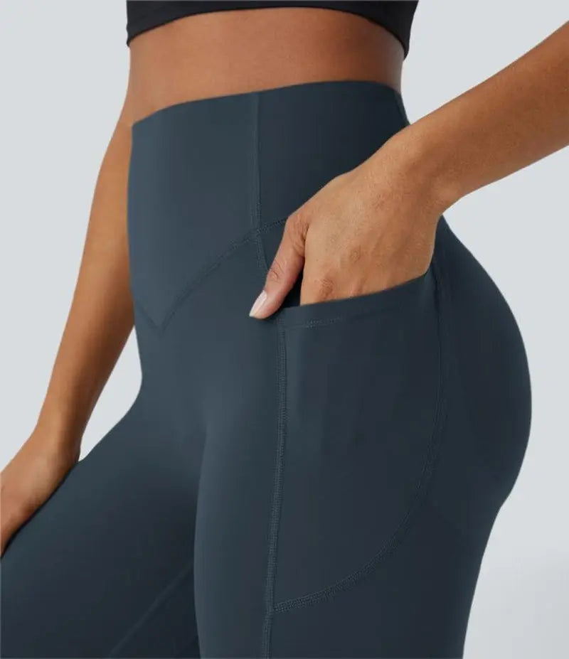 Halara Ultrasculpt High Waisted Scrunch Butt Lifting Tummy Control Pocket Shaping Training Leggings